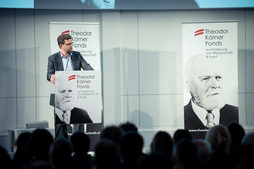 Andreas Kranebitter bei der Verleihung der Theodor-Körner-Preise am 13. Juni 2024. Foto: Theodor Körner Fonds, Christopher Glanzl